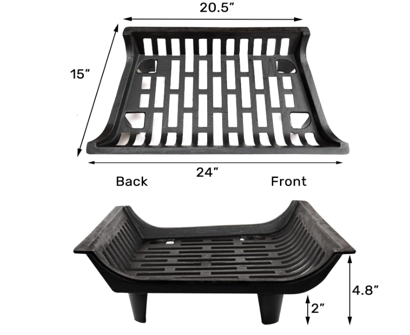 24 inch Fireplace Log Grate